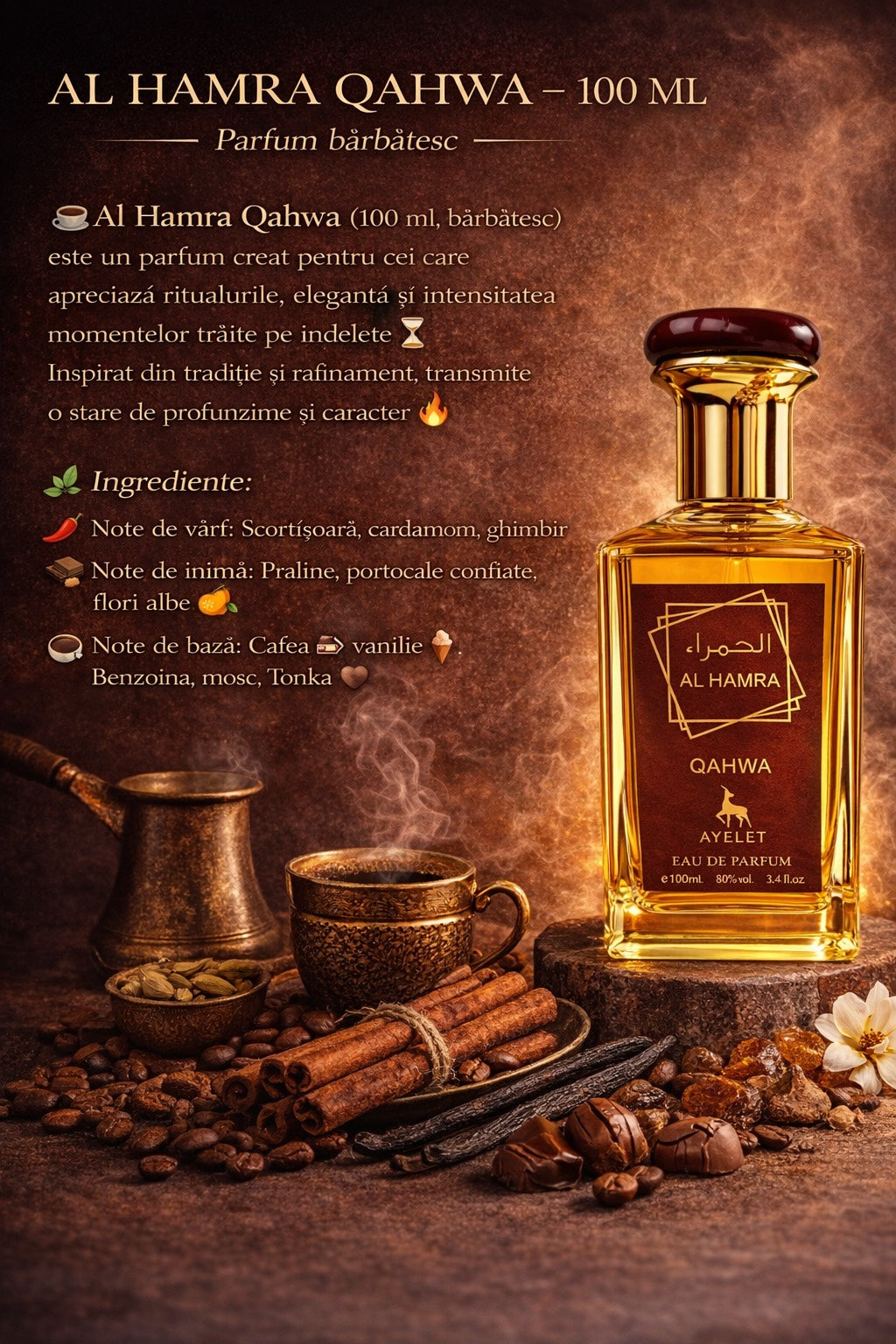 Al Hamra Qahwa - Parfum Barbatesc 100 ML
