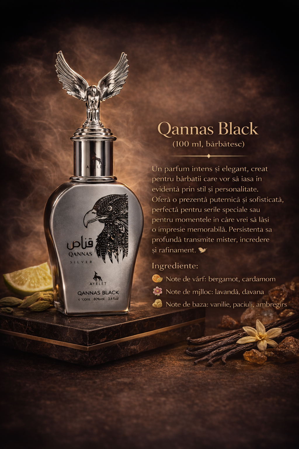 Qannas Black (100 ml, barbtesc)