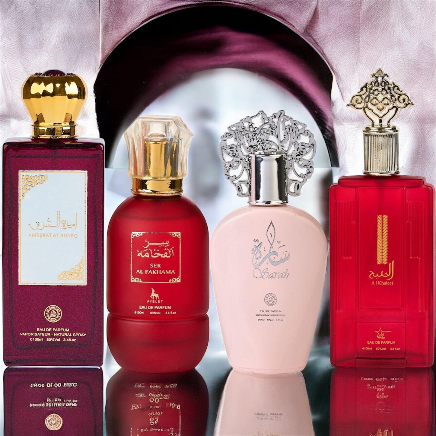 SET 4 PARFUMURI ARABESTI DAMA - Ameerat Al Sharq, Ser Al Fakhama, Sarah, Al Khaleej
