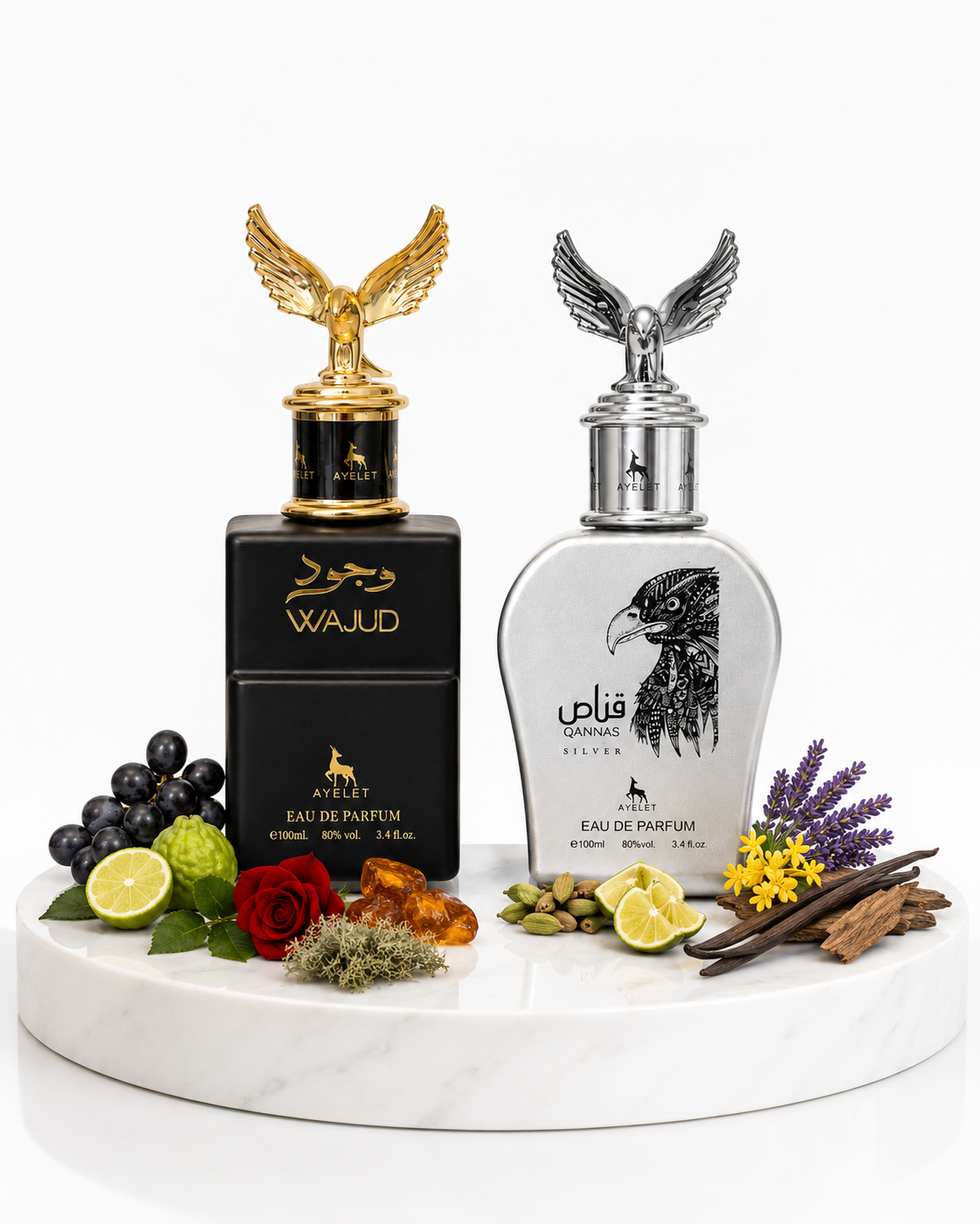 Set 2 Parfumuri Barbat 100ML- Wajud + Qanas Silver