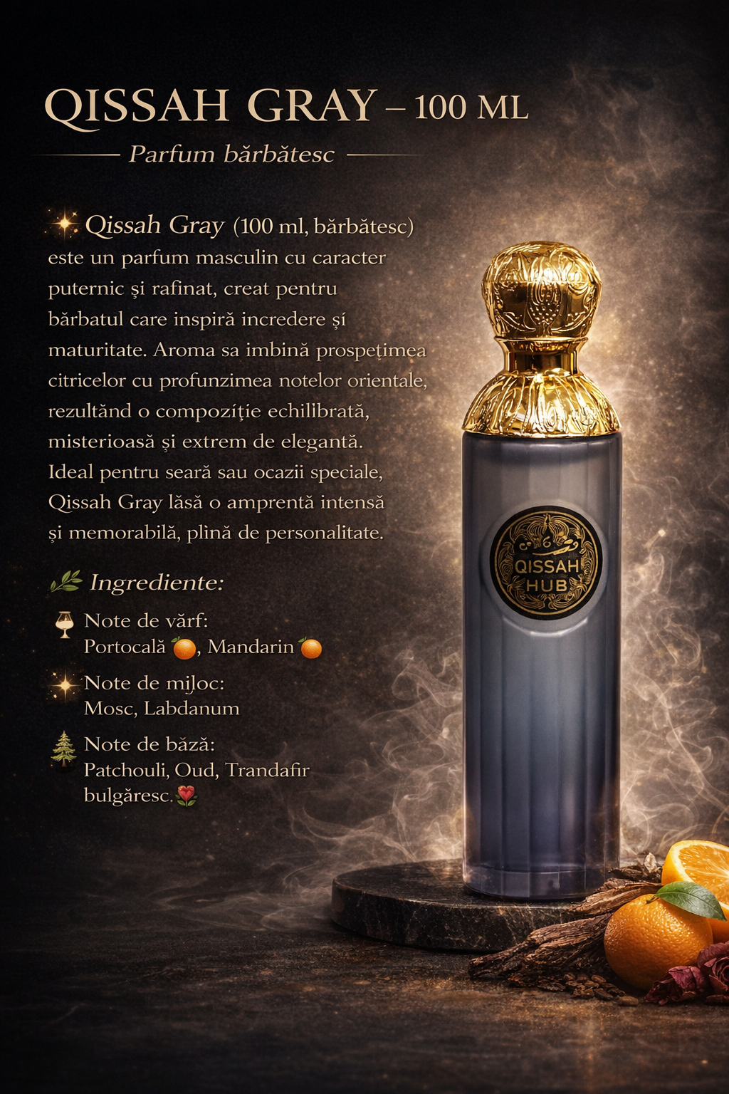 Qissah Gray - Parfum Barbatesc 100 ML