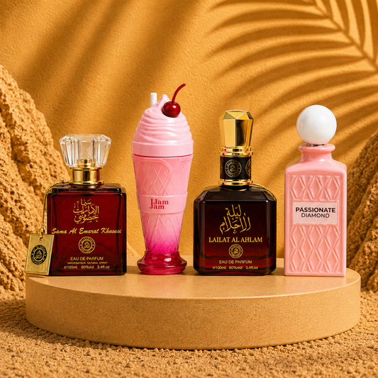 SET 4 PARFUMURI ARABESTI DAMA - Jam Jam + Passionate Diamond + Lailat + Sama Al Emarat