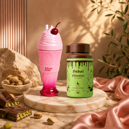 SET 2 PARFUMURI ARABESTI - Jam Jam + Chocolate Dubai ( 1 DAMA + 1 BARABTI)
