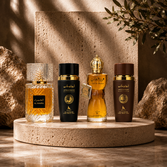 SET 4 PARFUMURI ARABESTI BARBATI - Al Hamra + Apolo Blue + Apolo Brown + Oud Al Khashab