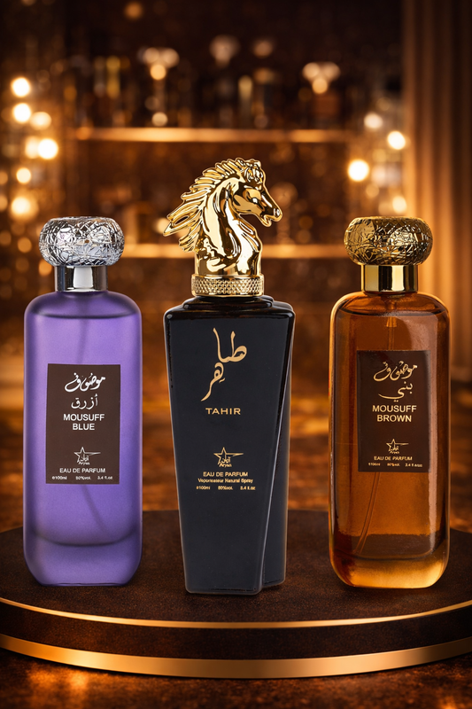 SET 3 PARFUMURI ARABESTI BARBATI - Mousuff Blue, Tahir, Mousuff Brown