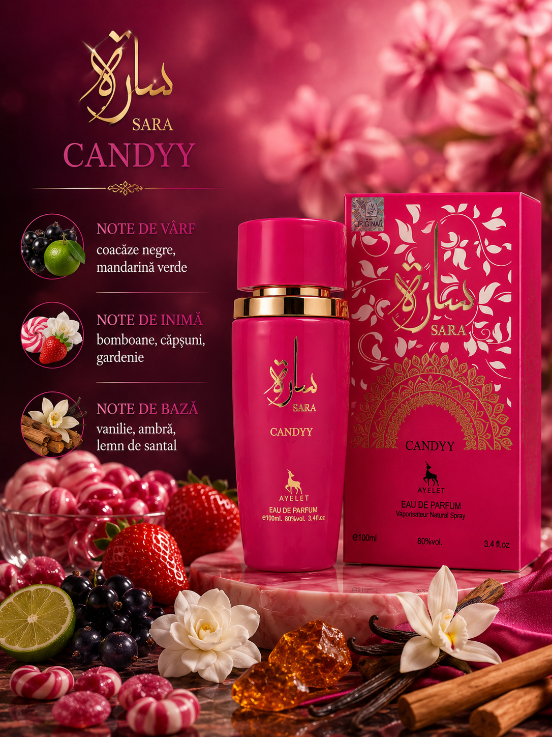 VIP BOX Set 4 parfumuri de Dama - Jam Jam + DUBAI CHOCOLATE + Sara Candy + Sara White