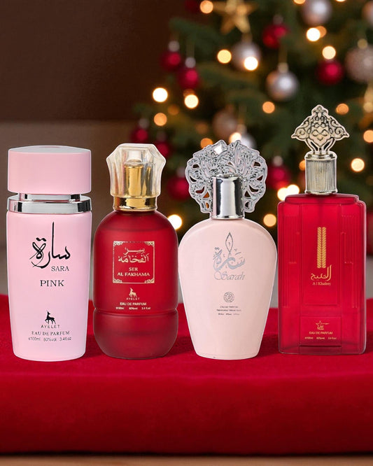 SET 4 PARFUMURI ARABESTI DAMA - SARA PINK , Ser Al Fakhama, Sarah, Al Khaleej