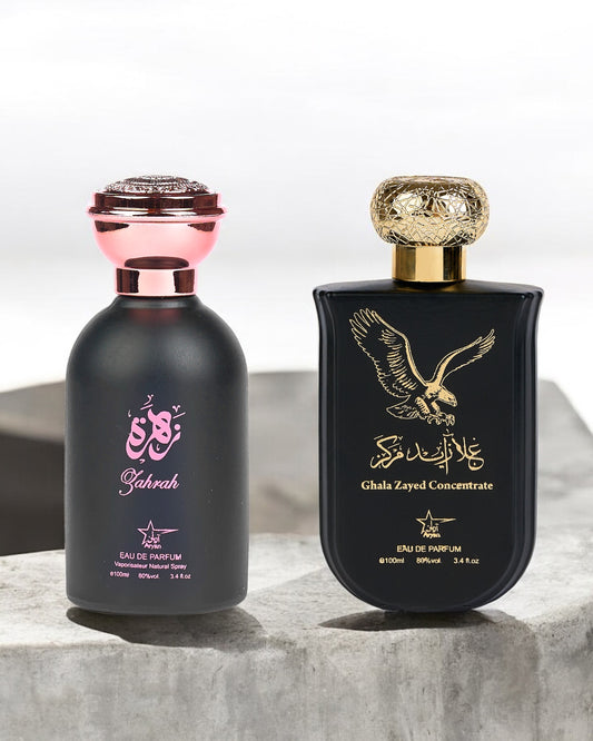 SET 2 PARFUMURI ARABESTI, Zahrah + Ghala Zayed Concentrate (Dama, Barbati)