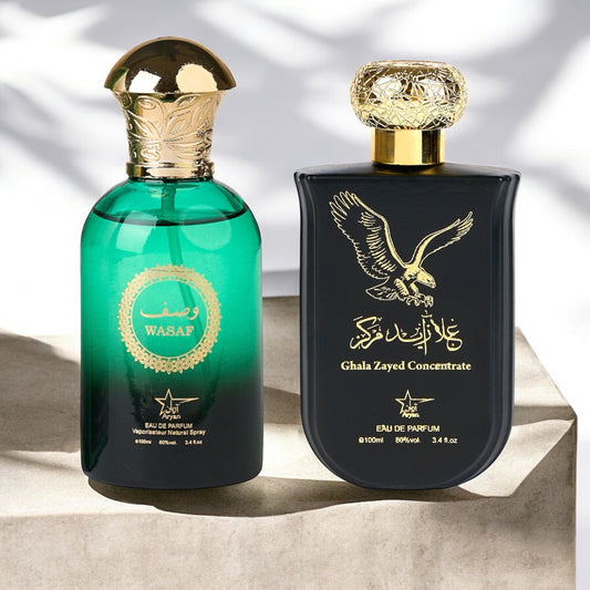 SET 2 PARFUMURI ARABESTI BARBATI-(WASAF + Ghala Zayed Concentrate)