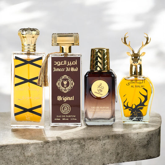SET 4 PARFUMURI ARABESTI BARBATI - OUD MOODY, AMEER AL OUD,  DIRHAM OUD, AL MALIKI