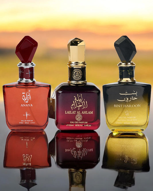 SET 3 PARFUMURI ARABESTI DAMA, Anaya+ Bint Haron+Lailat Al Ahlam (100ML)