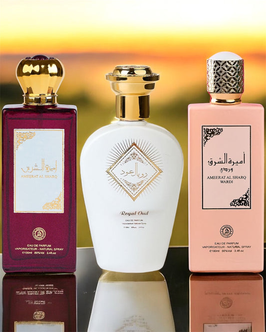 SET 3 PARFUMURI ARABESTI DAMA - Ameerat Al Sharq+Royal oud+Ameerat Al Sharq Wardi (100ML)