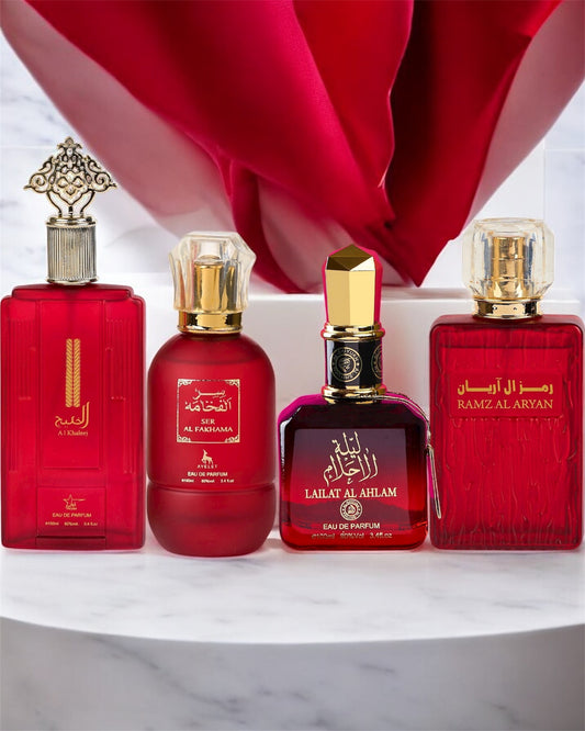 SET 4 PARFUMURI ARABESTI DAMA - Al Khaleej, Ser, Lailat, Ramz Al Aryan (100ml)