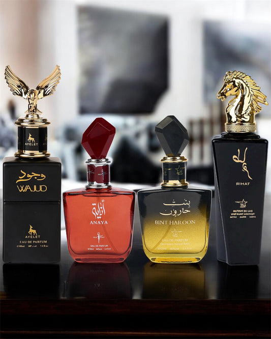 SET 4 PARFUMURI ARABESTI - Wajud, Anaya, Bint Haroon, Tahir (2X BARBATI 2X DAMA) 100ML