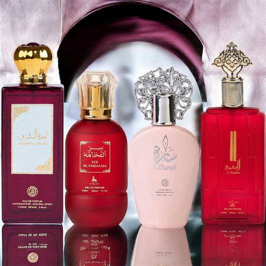 SET 4 PARFUMURI ARABESTI DAMA - Ameerat Al Sharq, Ser Al Fakhama, Sarah, Al Khaleej