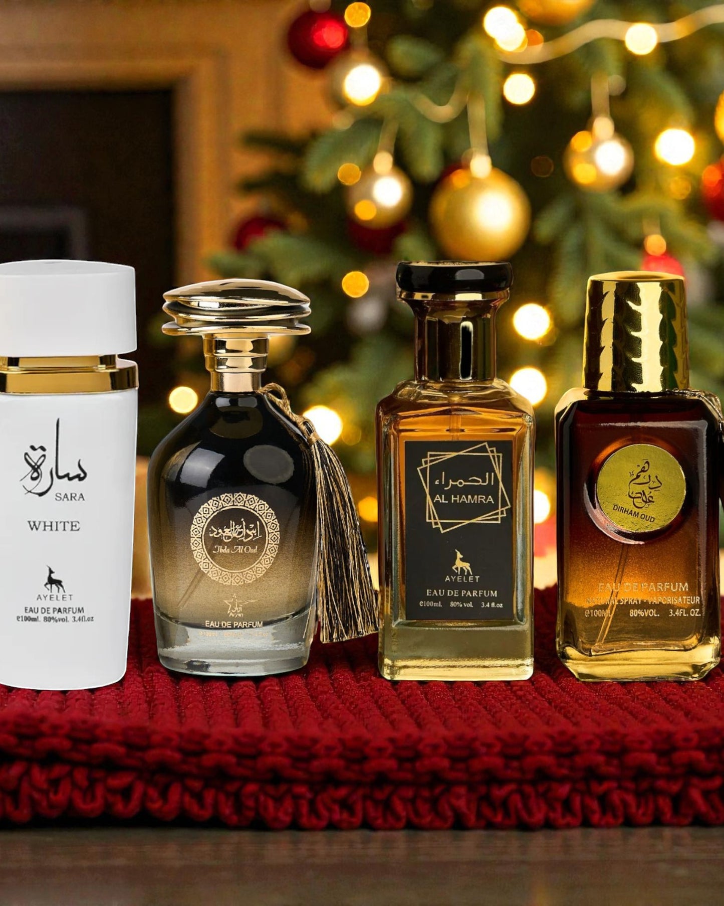 SET 4 PARFUMURI ARABESTI-Sara White, Ibda Al Oud , Al Hamra ,Dirham Oud (2xBARBATI,2xDAMA)